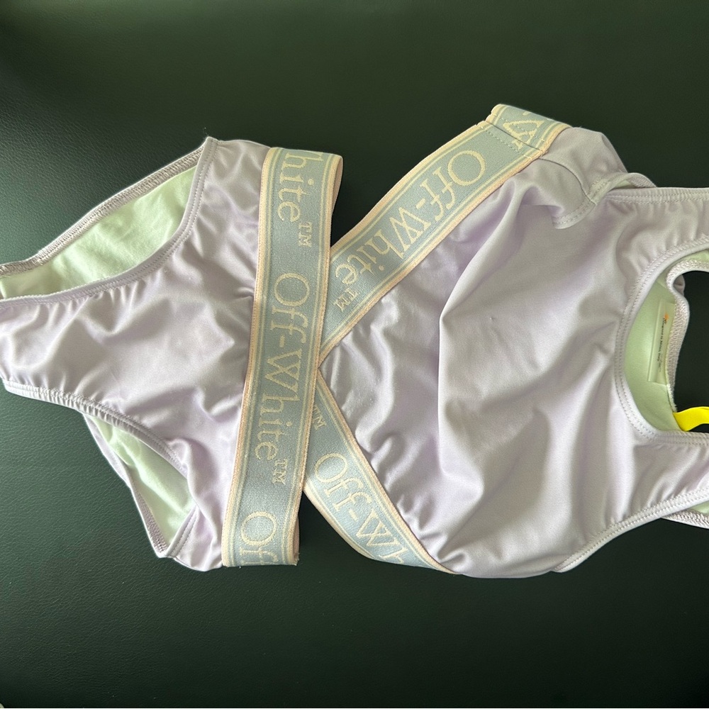 Off-White Pastel Purple Sports Bra
